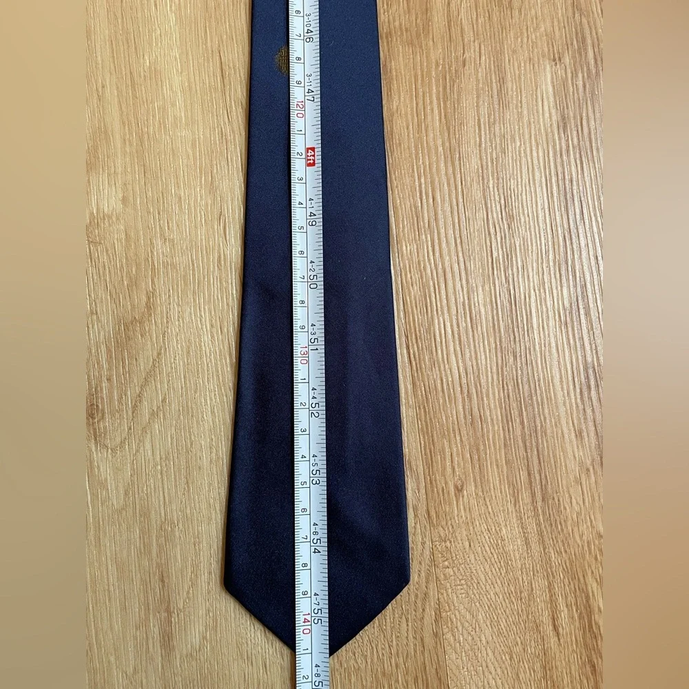 Bronzini all silk vintage men’s tie blue gold